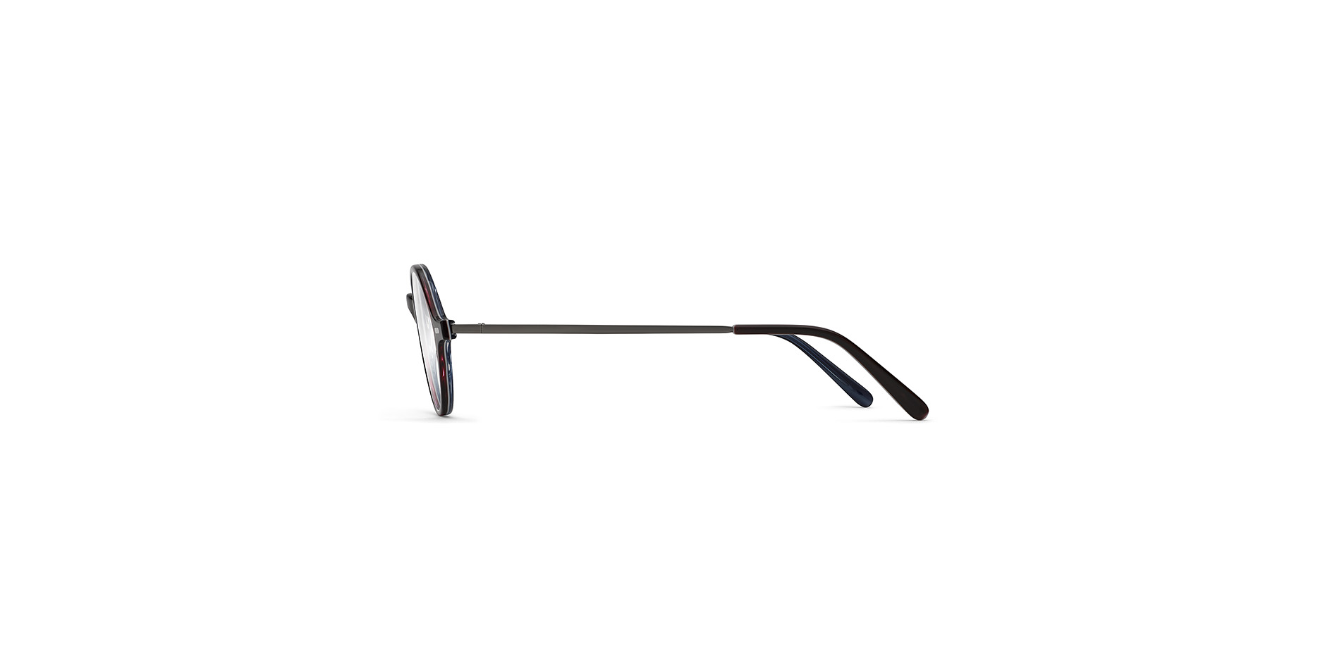 Lunettes correctrices classiques pour hommes en plastique en forme Pantos, la branche est équipée d'une charnière flexible,  BC 010 FLEX CL