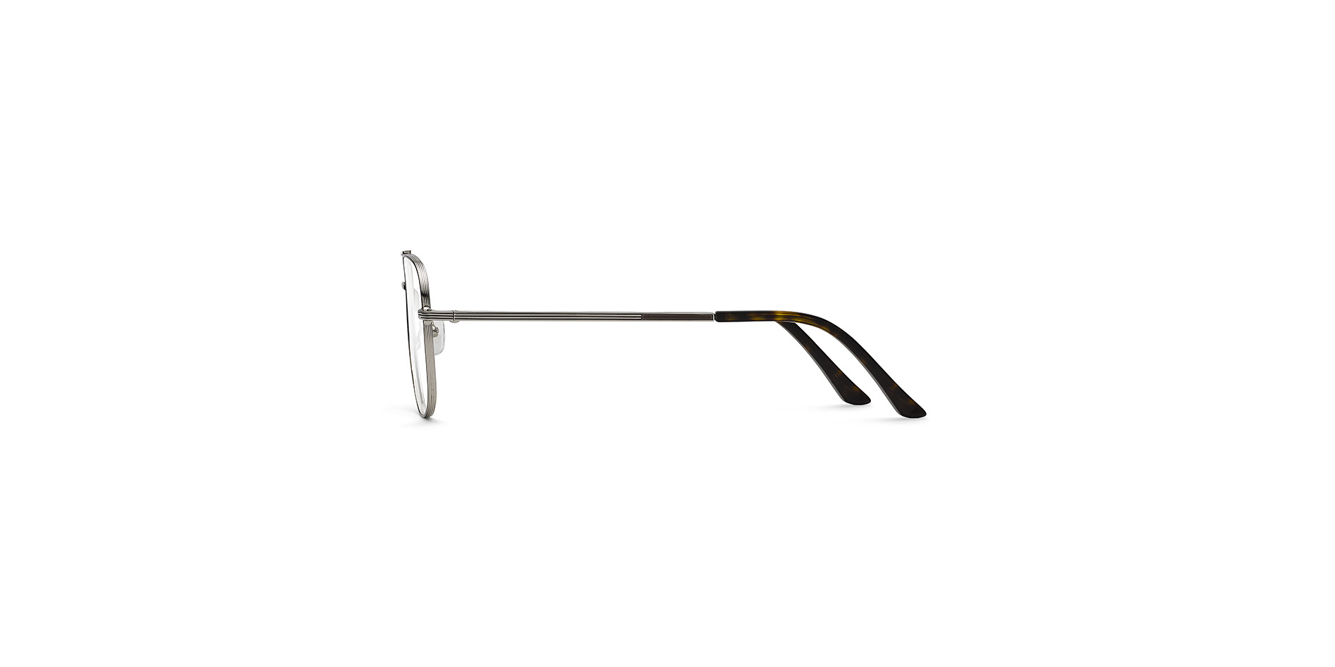 Forme pilote classique : Lunettes correctrices hommes en acier inoxydable,  BE 017 CL