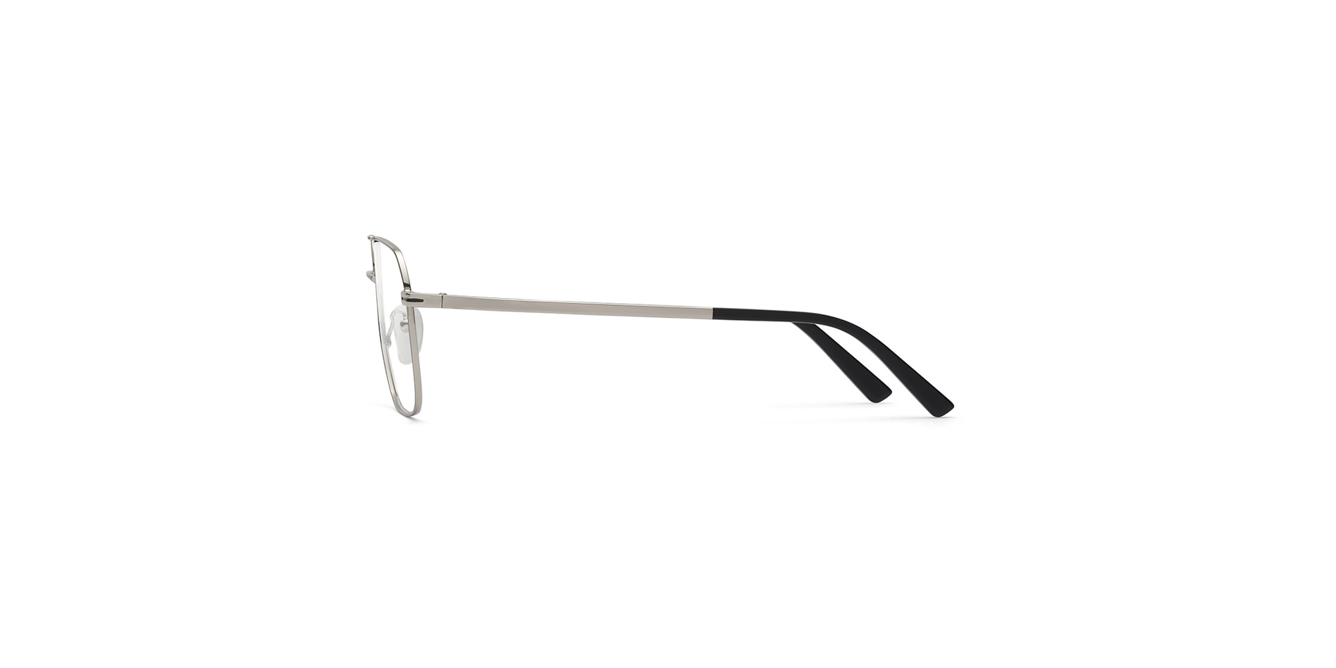 Forme pilote classique : Lunettes correctrices hommes en acier inoxydable,  MC 569 CL