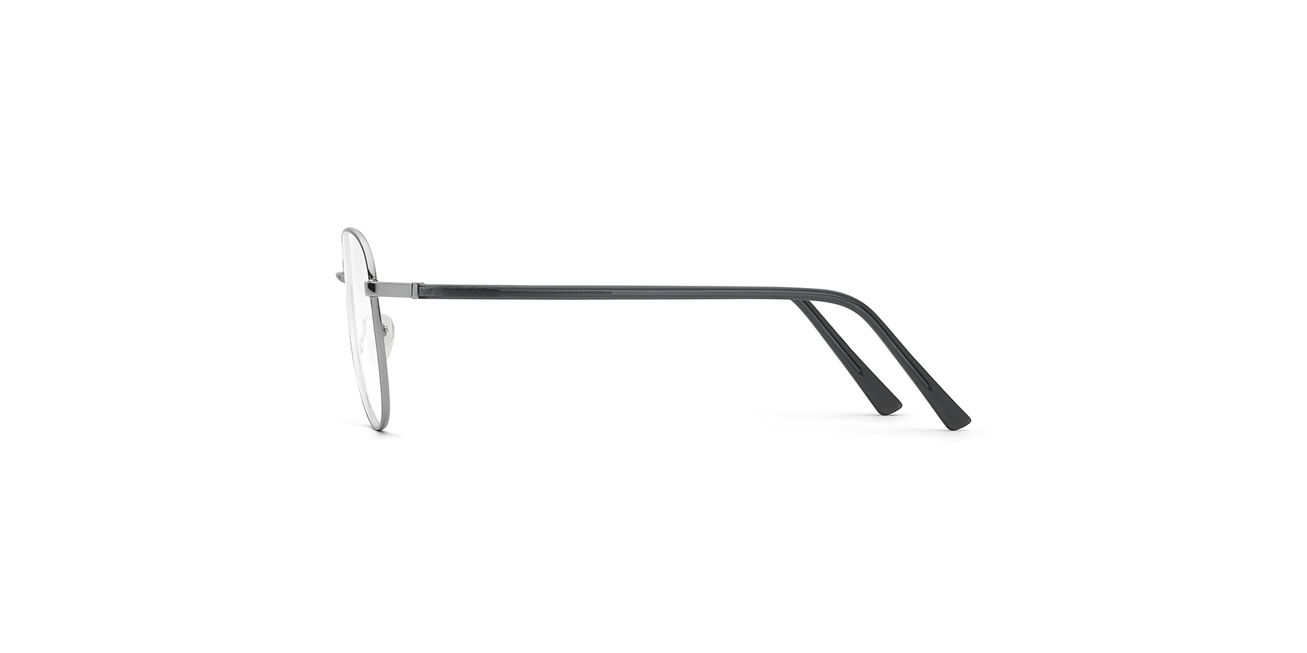 Forme pilote classique : Lunettes correctrices hommes en acier inoxydable,  MC 581 CL