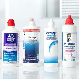 Solutions au peroxyde pour lentilles de contact chez Fielmann